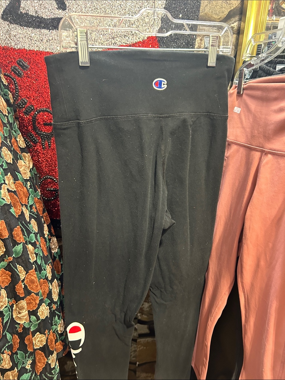 Champion Kids Black Logo Leggings